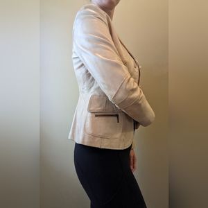 Beige Danier Leather Jacket